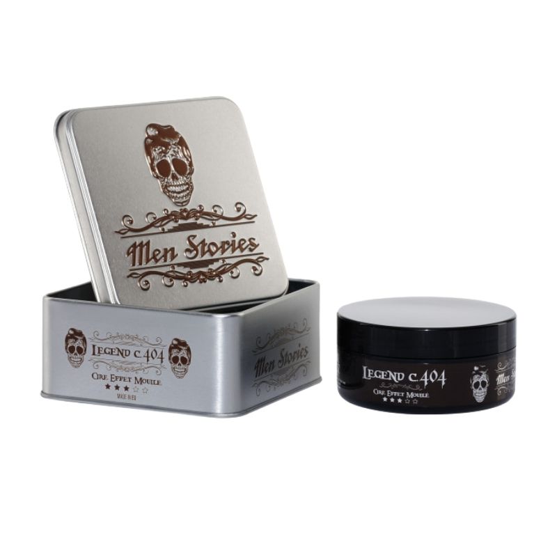 Cire effet mouillé C404 boite metal Men Stories 150ml