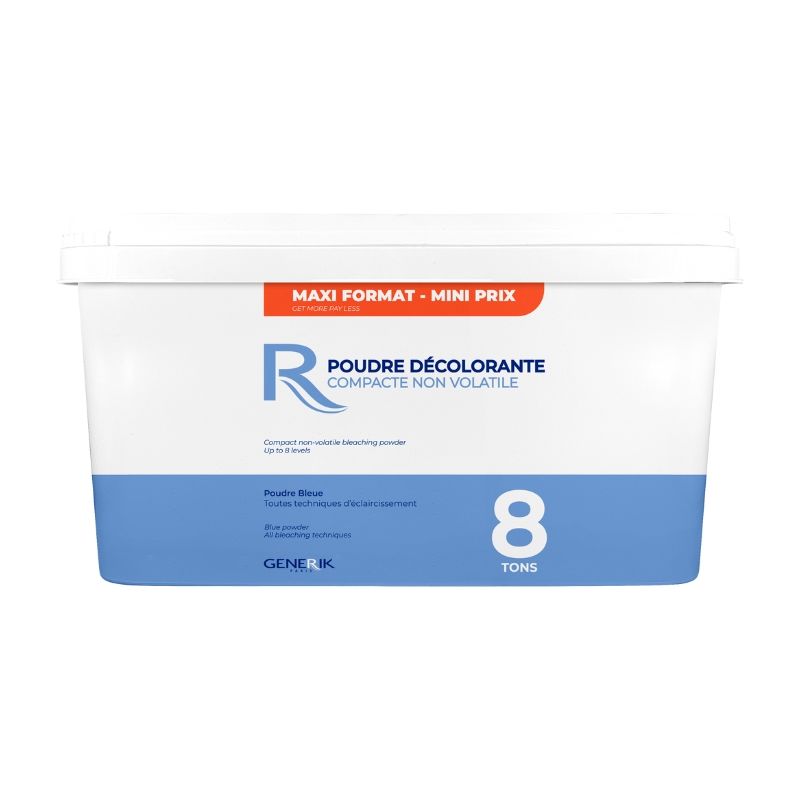 Poudre de décoloration bleue 8 tons Générik 4x500g