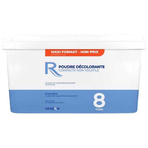 Poudre de décoloration bleue 8 tons Générik 4x500g Poudre de décoloration bleue 8 tons Générik 4x500g