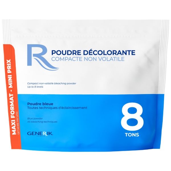 Poudre de décoloration bleue 8 tons Générik 1kg Poudre de décoloration bleue 8 tons Générik 1kg