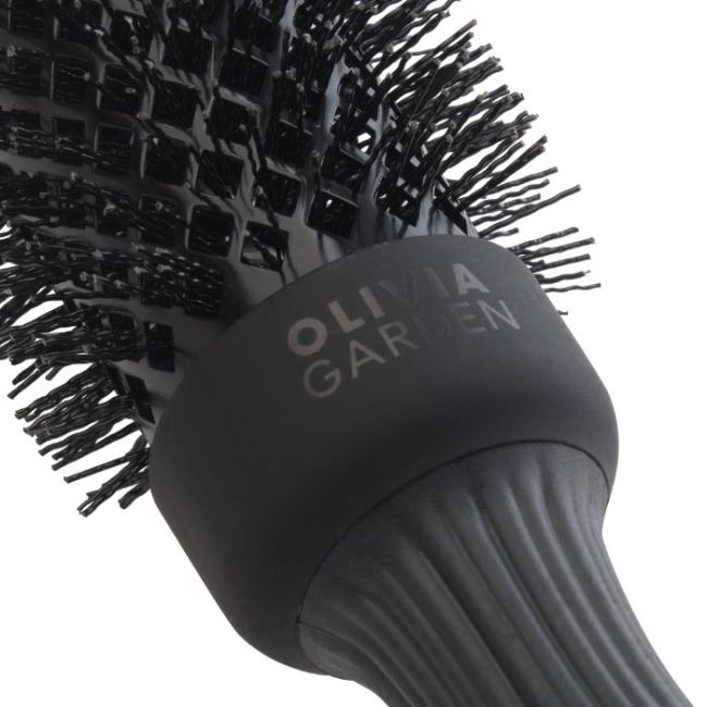 Brosse brushing Expert Blowout Shine Black Label poils ondulés 35mm Olivia Garden