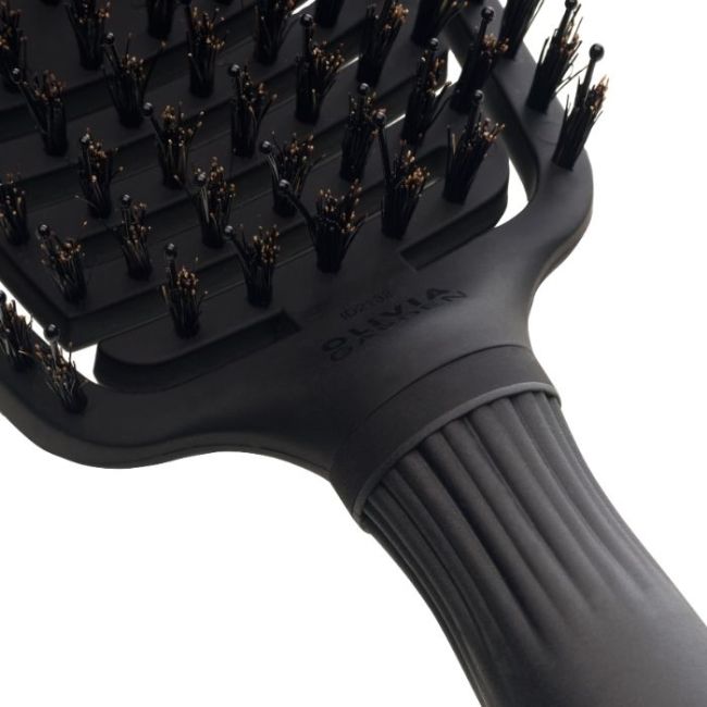 Brosse Expert Care Flex Black Label poils de sanglier et nylon Olivia Garden