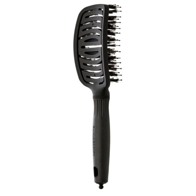 Brosse Expert Care Flex Black Label poils de sanglier et nylon Olivia Garden