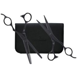 Set ciseaux de coupe 5.00' et effileur 6' 35 dents Sillcut Pro Matt Olivia Garden