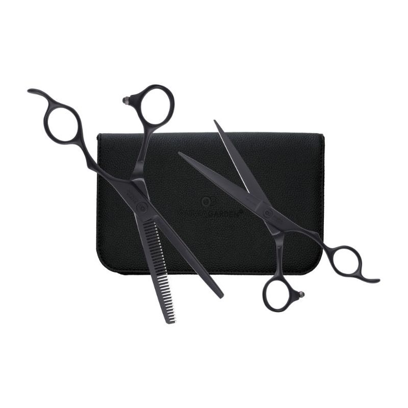 Set ciseaux de coupe 6.50' et effileur 6' 35 dents Sillcut Pro Matt Olivia Garden