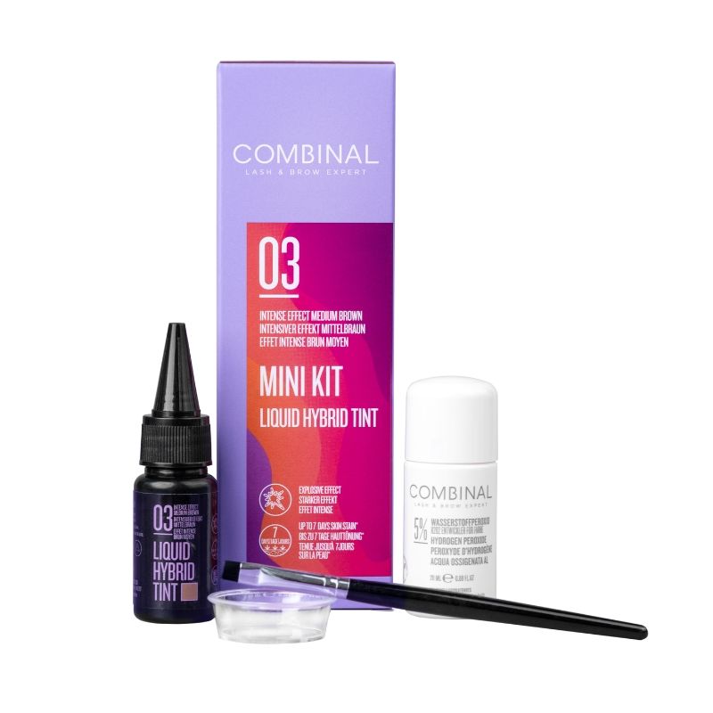 Mini Kit Teinture Hybride sourcils Châtain medium Combinal
