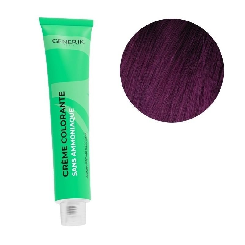 Coloration sans ammoniaque 5.20 Chatain Clair Violine Générik 100ml