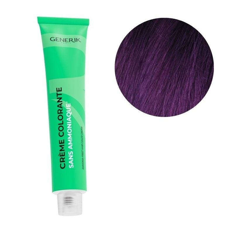 Coloration sans ammoniaque 6.22 Blond foncé violine intense Générik 100ml