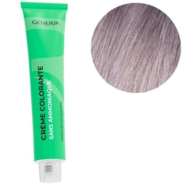 Coloration sans ammoniaque 10.12 blond très très clair cendré Générik 100ml