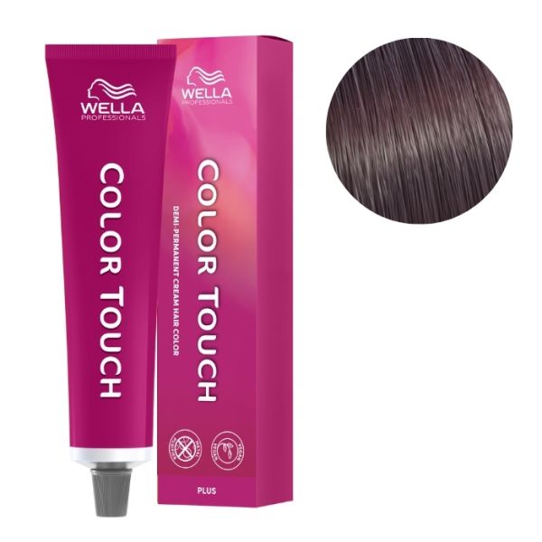 Coloração Color Touch Plus 55/06 Castanho Claro Intenso Natural Violeta Wella 60ml
