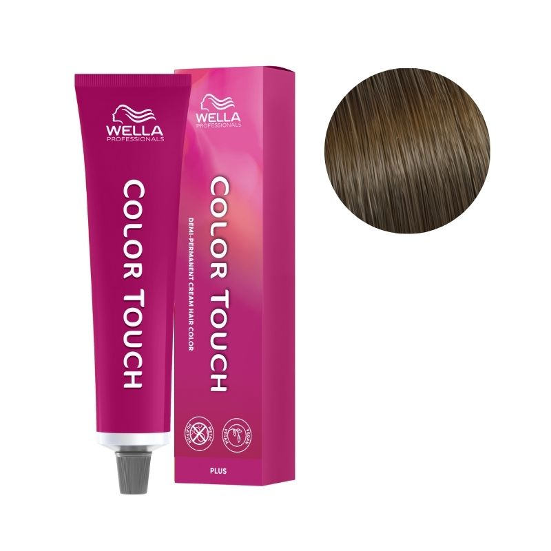 Kleuring Color Touch Plus Licht Kastanje Natuurlijk Bruin 55/07 Wella 60ml