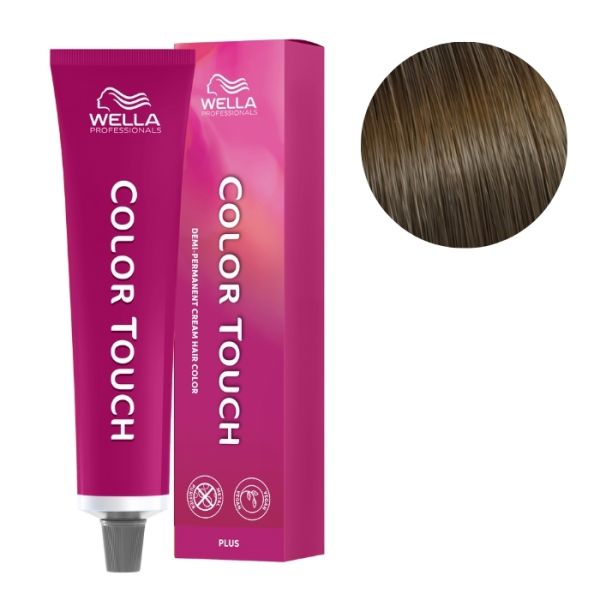 Kleuring Color Touch Plus Licht Kastanje Natuurlijk Bruin 55/07 Wella 60ml