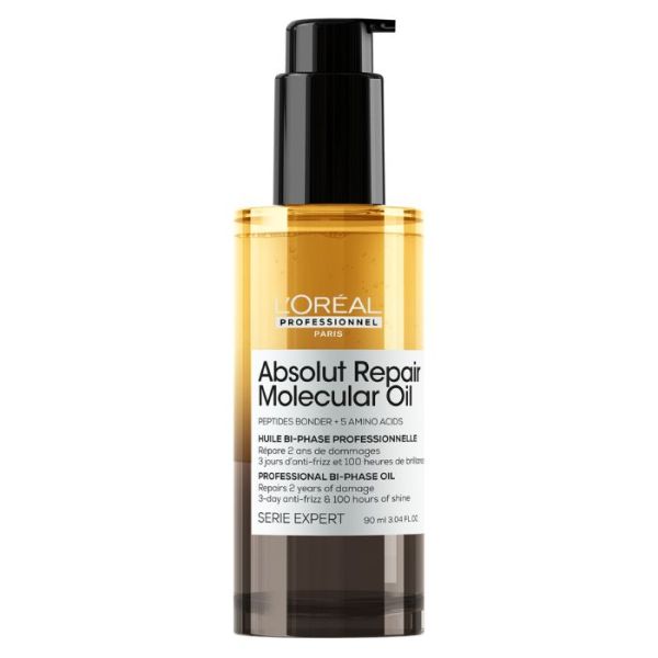 Huile bi-phase réparatrice Absolut Repair Molecular L'Oréal Professionnel 90ML Huile bi-phase réparatrice Absolut Repair Molecular L'Oréal Professionnel 90ML