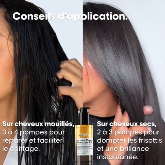 Huile bi-phase réparatrice Absolut Repair Molecular L'Oréal Professionnel 90ML