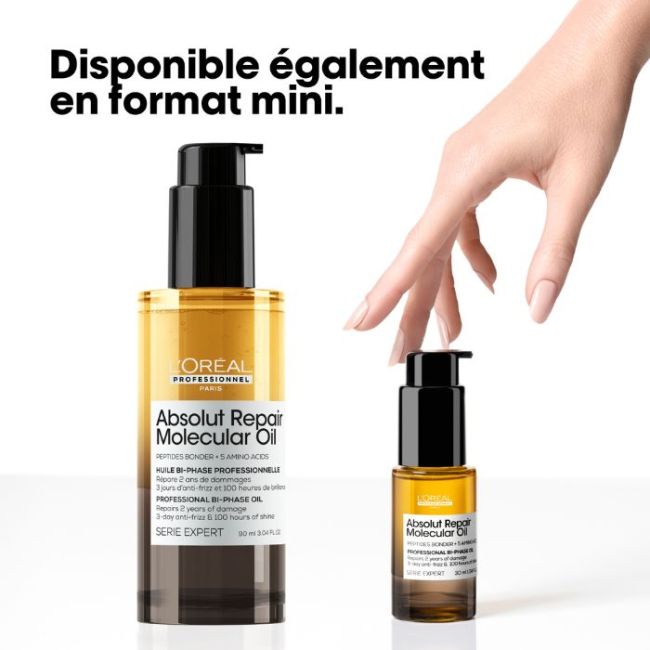 Huile bi-phase réparatrice Absolut Repair Molecular L'Oréal Professionnel 90ML