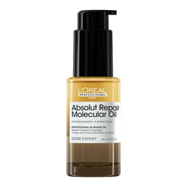 Huile bi-phase réparatrice Absolut Repair Molecular L'Oréal Professionnel 30ML Huile bi-phase réparatrice Absolut Repair Molecular L'Oréal Professionnel 30ML