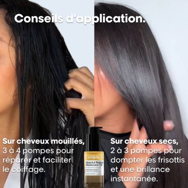 Huile bi-phase réparatrice Absolut Repair Molecular L'Oréal Professionnel 30ML
