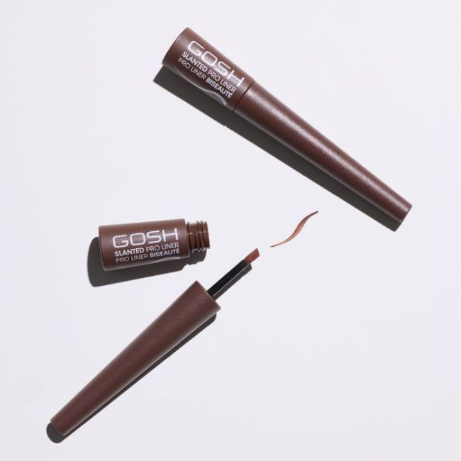 Eyeliner biseauté waterproof n°03 Marron matt Slanted Pro Liner GOSH