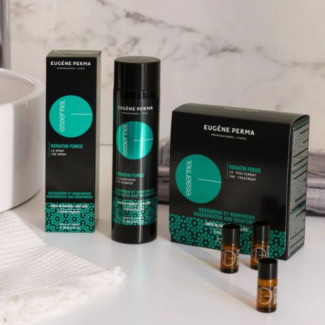 Traitement fortifiant Essentiel Keratin Force Eugène Perma 12x3.5ML
