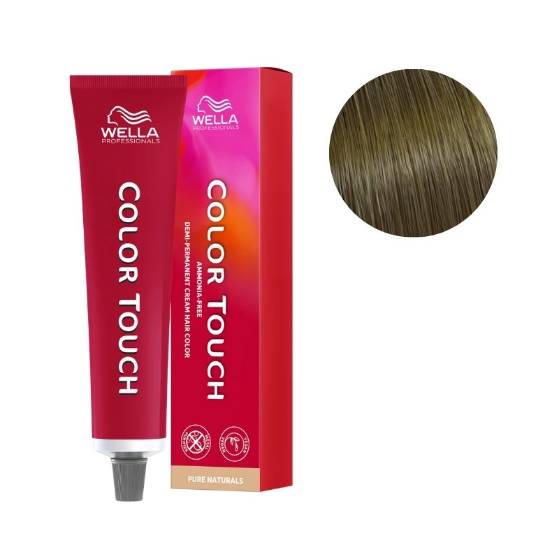 Coloración Color Touch Pure Naturals Rubio Oscuro Natural 6/0 Wella 60ml