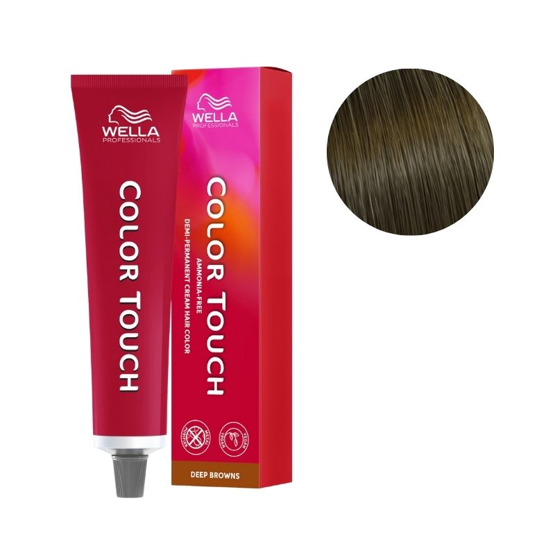 Color Touch Deep Browns Blond Foncé Marron Cendré 6/71 Wella 60ml

Coloration Color Touch Deep Browns Dunkelblond Aschbraun 6/71