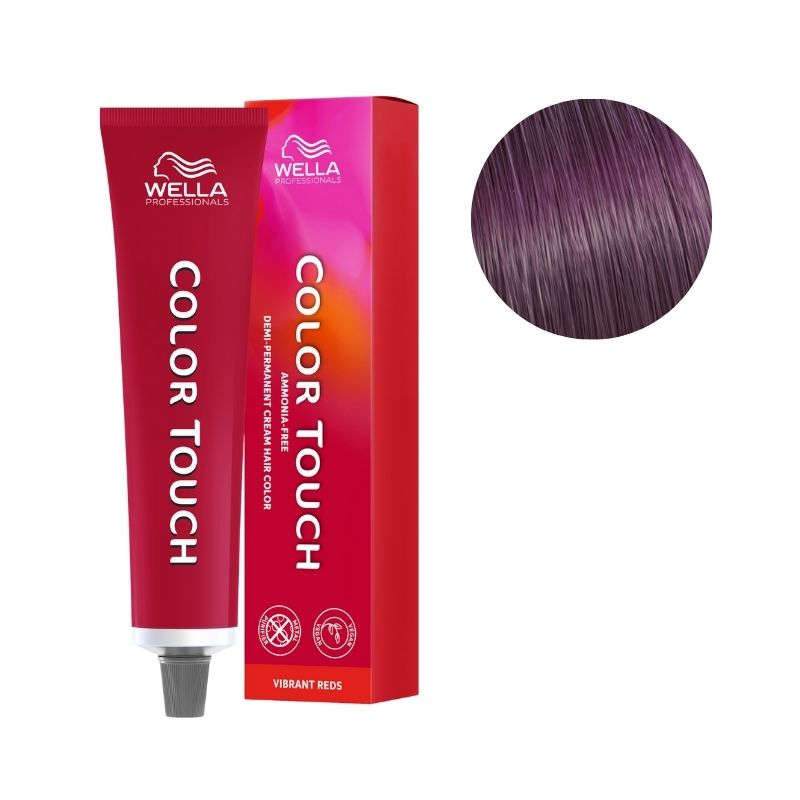 Coloration Color Touch Vibrant Reds 55/65 Châtain Clair Violine Acajou Intense Wella 60ml