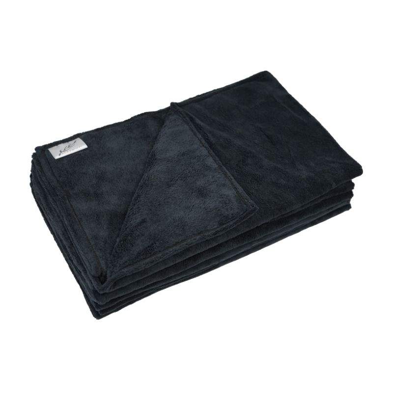 Serviettes Microfibre Noires Flean'Up 50x85cm Générik Lot de 6