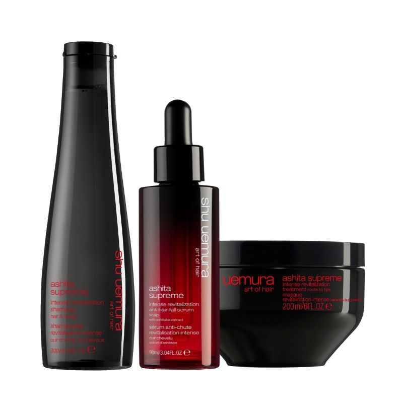 Rutina anti-caída para cabello grueso Ashita Suprême Shu Uemura