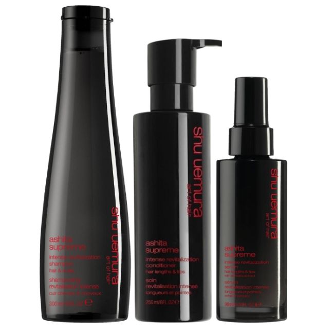 Ashita Supreme Shu Uemura Rutina para cabello fino