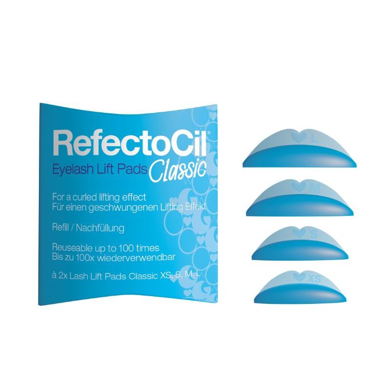 Lot de pads réhaussement des cils Classic Eyelash RefectoCil XS,S,M,L