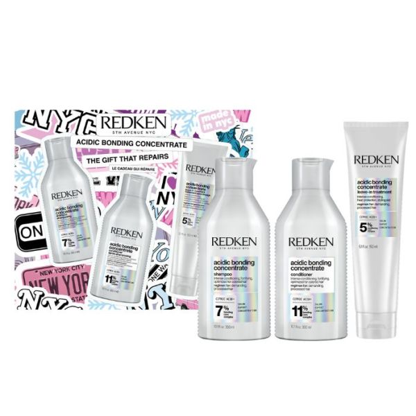 Coffret Acidic Bonding Concentrate pour cheveux abîmés Redken