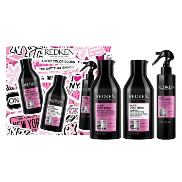 Coffret Acidic Color Gloss pour cheveux colorés/méchés Redken