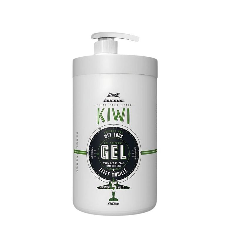 Gel fixant Kiwi effet mouillé Hairgum 900 Grs