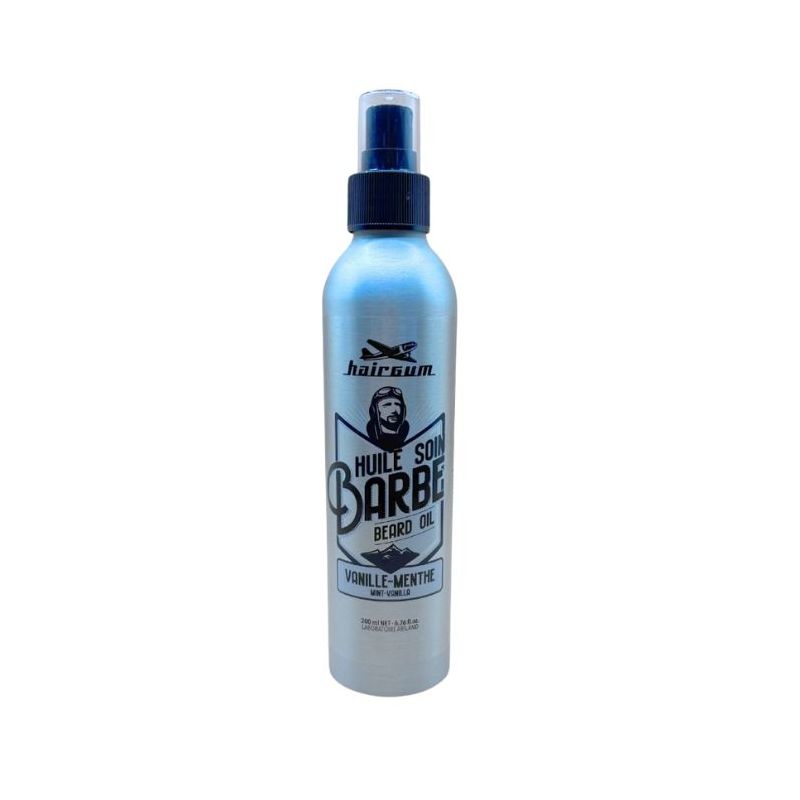 Huile Soin Barbe Vanille Menthe Hairgum 200 ML