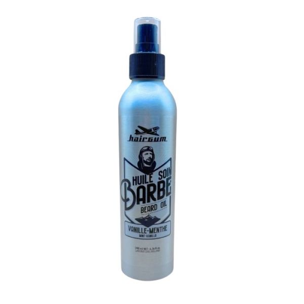Olio per la cura della barba alla menta e vaniglia Hairgum 200 ML