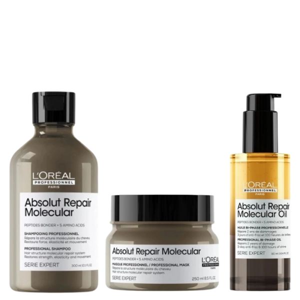 Trio réparateur Absolut Repair Molecular L'Oréal Professionnel