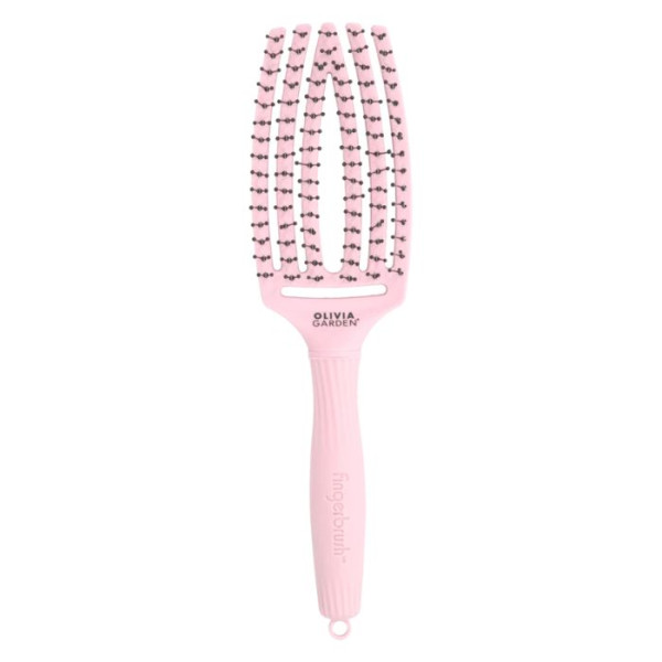 Brosse Fingerbrush Double rose pastel M Olivia Garden - Coiffez différemment avec Joie