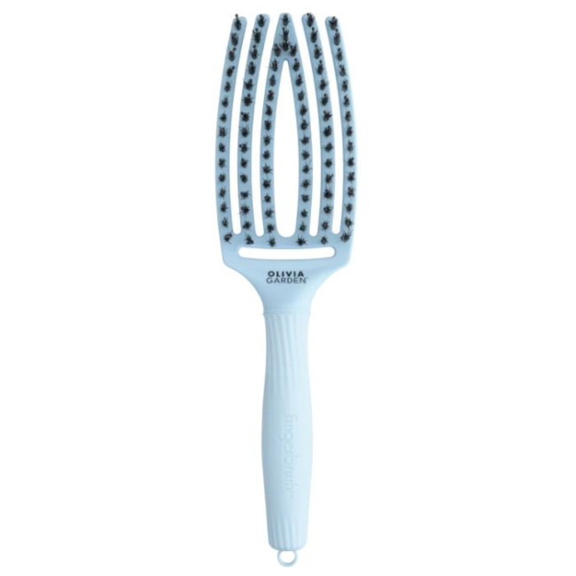 Escova Fingerbrush azul pasta M Olivia Garden - Perfeito para Looks Luminosos
