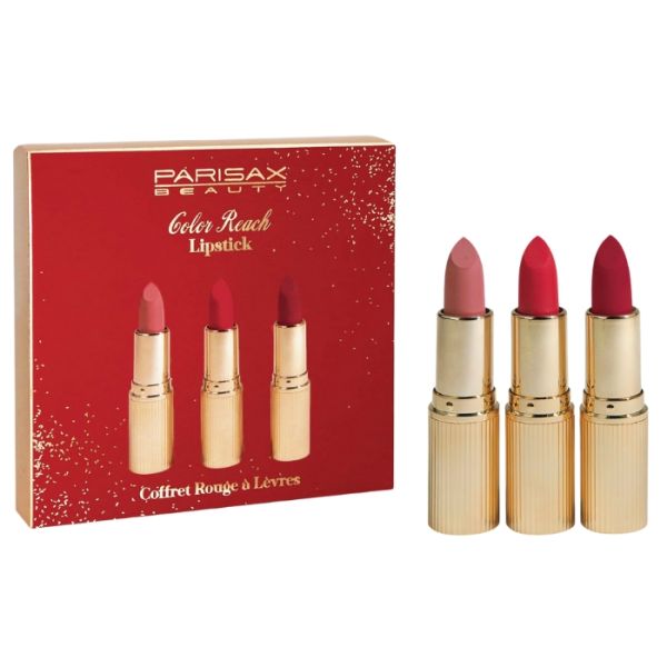 Coffret maquillage 3 rouges à lèvres Parisax
