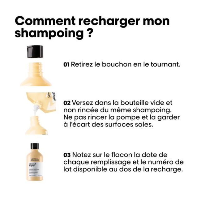 Recarga de champô Absolut Repair L'Oréal Professionnel 500ml