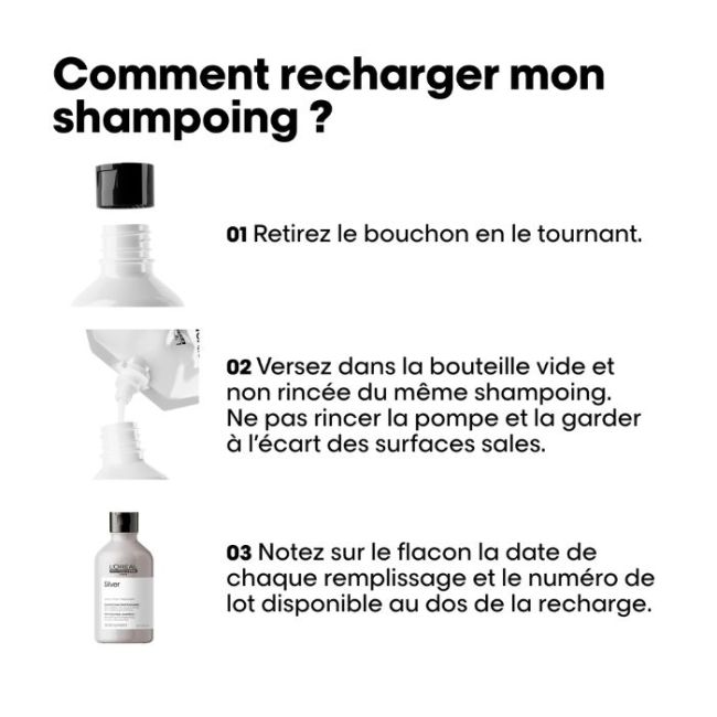 Recharge shampooing Silver L'Oréal Professionnel 500ml