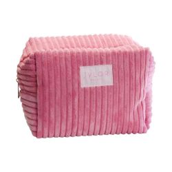 Trousse de toilette velours côtelé rose Jylor