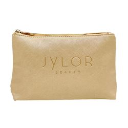 Trousse de toilette simili cuir doré