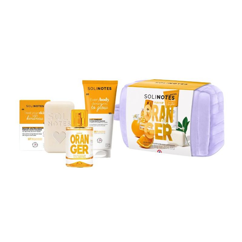 Trousse Fleur d'Oranger Eau de Parfum 50ml + savon 100g + laits corps 200ml Solinotes
