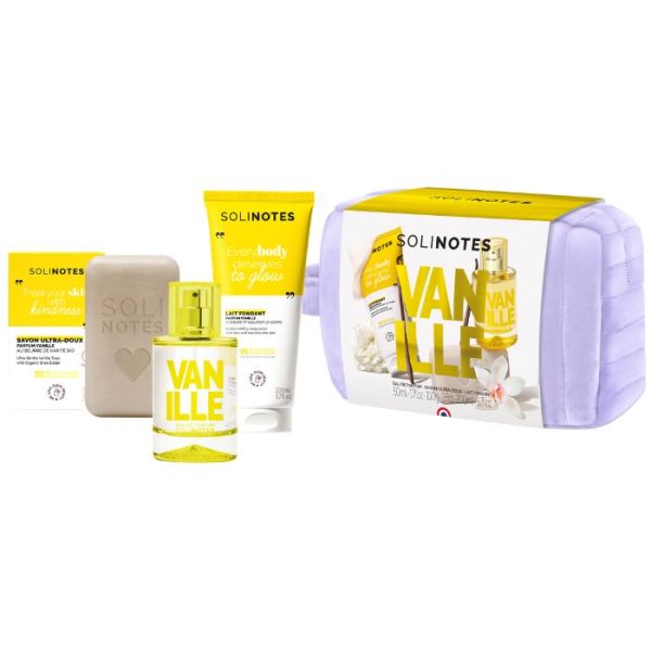 Trousse Vanille Eau de Parfum 50ml + savon 100g + laits corps 200ml Solinotes Trousse Vanille Eau de Parfum 50ml + savon 100g + laits corps 200ml Solinotes