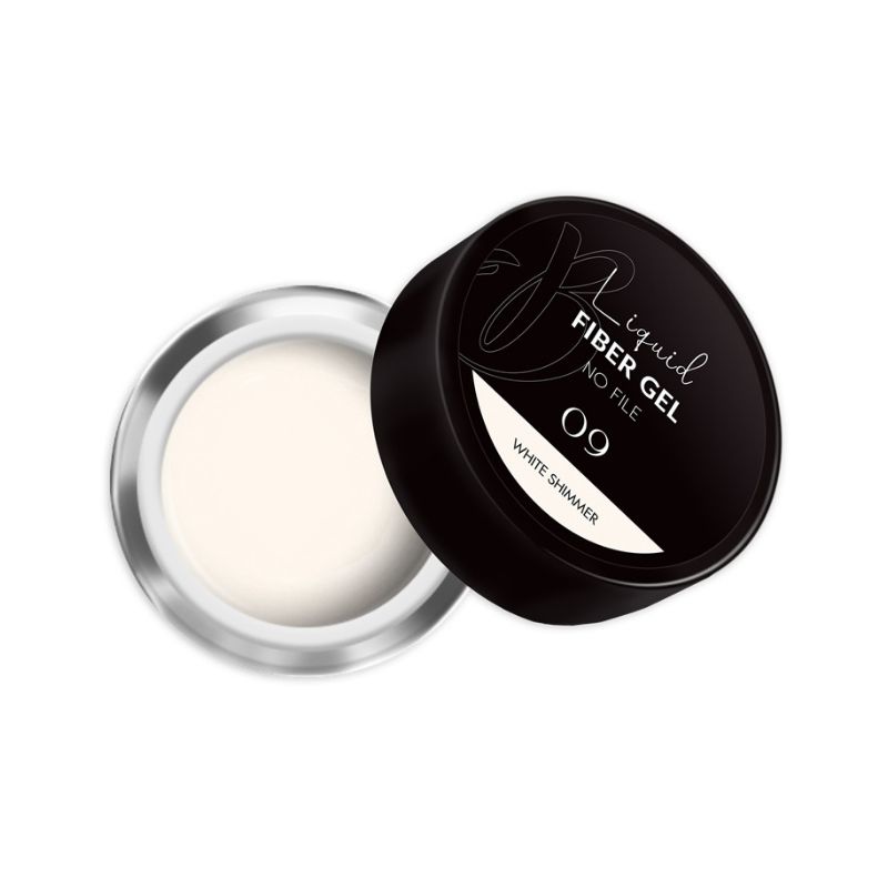 Liquid Fiber Gel No File white shimmer Beautynails 30g