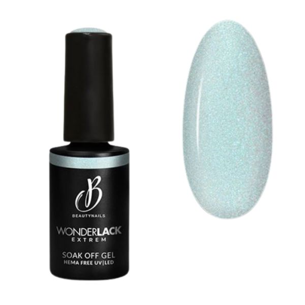 Semi permanent Wonderlack Hema Free Iridescent Glam glitz blue Beautynails 8ml