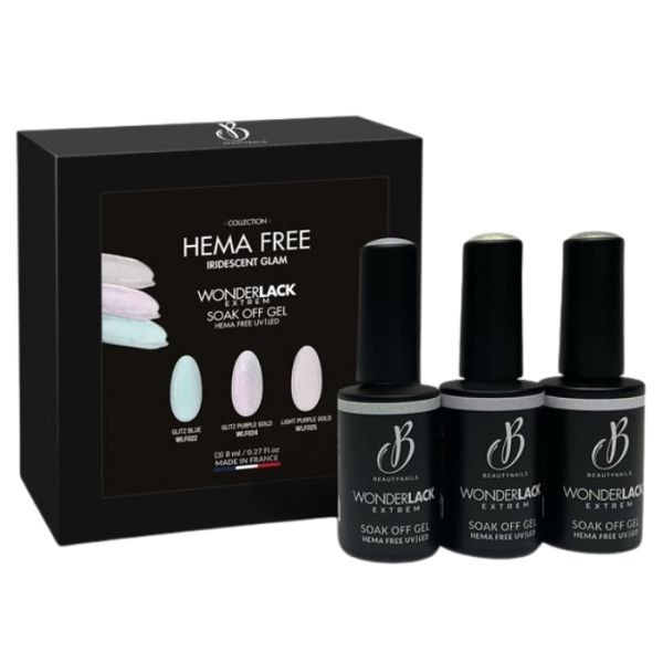 Box collection Iridescent Glam Semi permanent Wonderlack Hema Free Beautynails Box collection Iridescent Glam Semi permanent Wonderlack Hema Free Beautynails