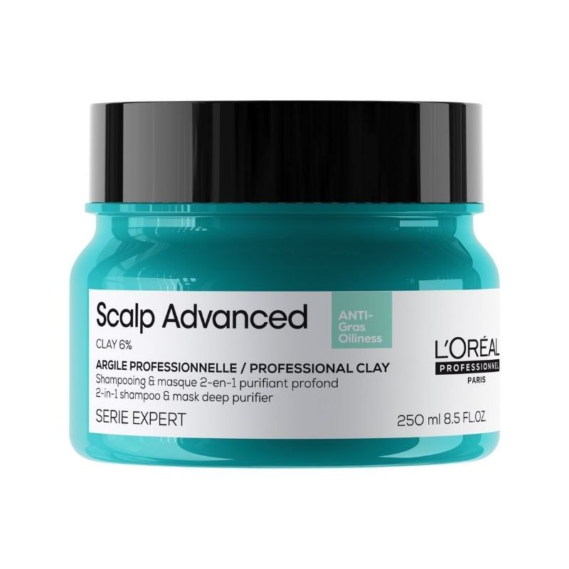 Argile purifiante 2-en-1 cheveux gras Scalp Advanced L'Oréal Professionnel 250ML