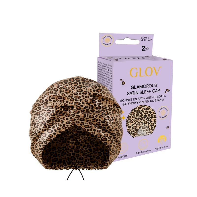 GLAMOROUS Bonnet en Satin Anit-Frisottis Cheetah GLOV